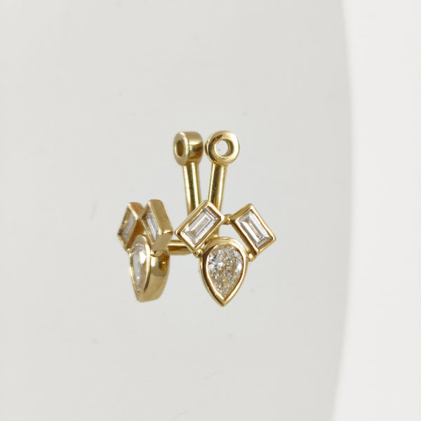 Eden Seed & Vine Charm 18K Gold Stud w. Lab-Grown Diamond