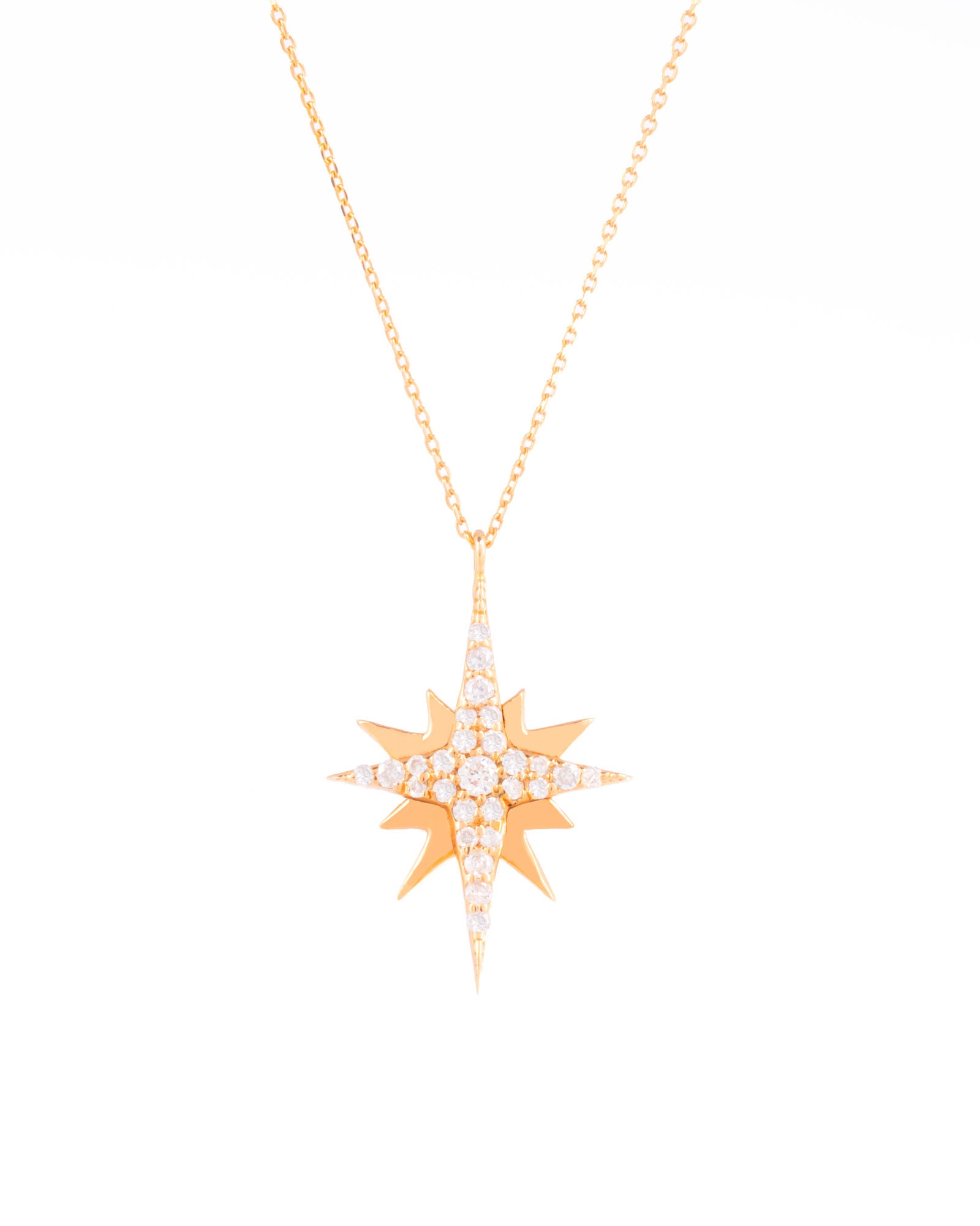 Twinkle 18K Gold, Whitegold or Rosegold Necklace w. Diamonds