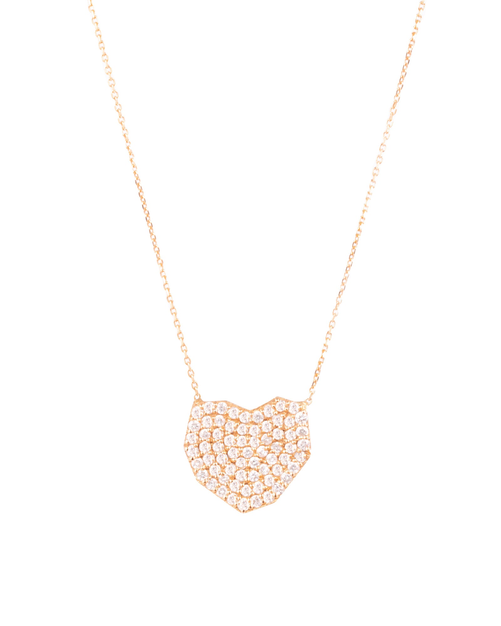 Heart 18K Gold, Whitegold or Rosegold Necklace w. Diamonds