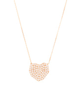 Heart 18K Gold, Whitegold or Rosegold Necklace w. Diamonds