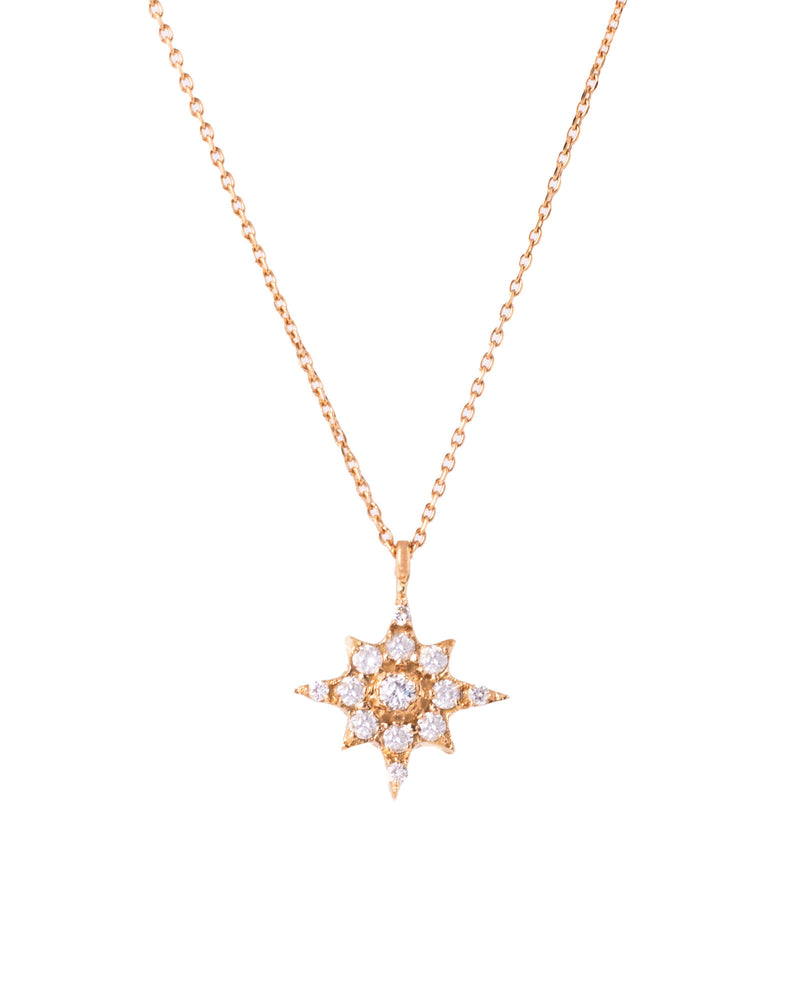 Twinkle 18K Gold, Whitegold or Rosegold Necklace w. 13 Diamonds