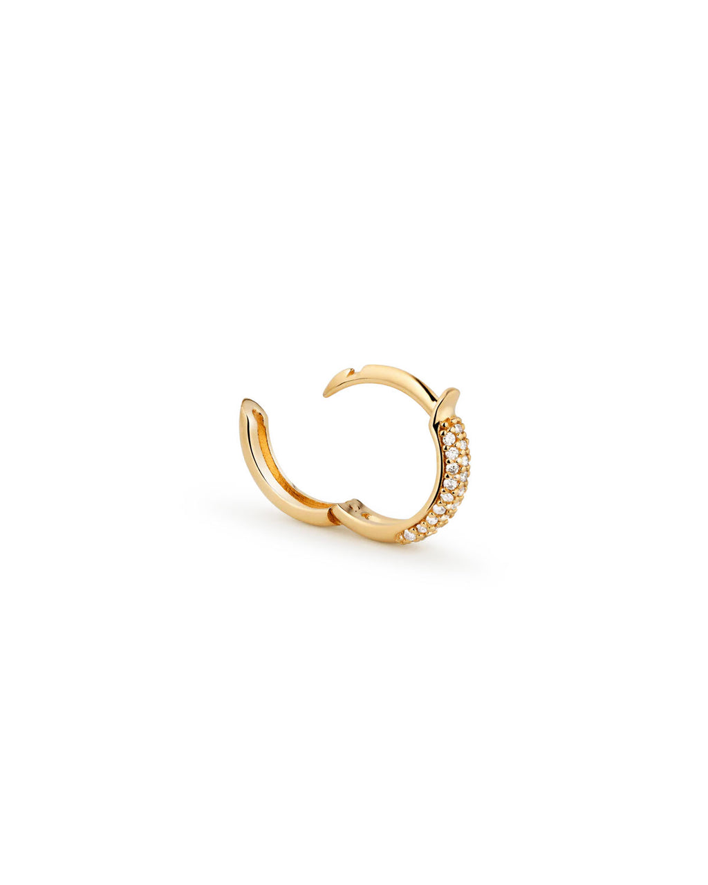 Pavè Diamond 14K Gold Hoops