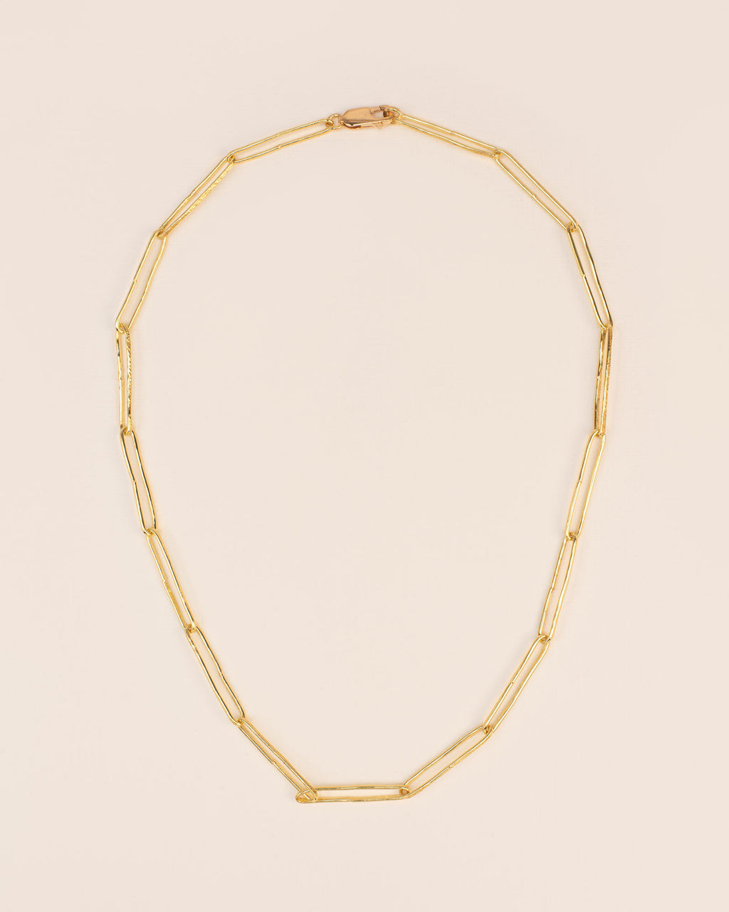 Hammered link chain 18K Guld Halskæde