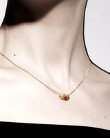 Lip 18K Gold Necklace w. Garnet