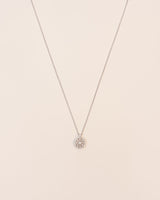 18K Guld Halskæde m. Hvide Diamanter