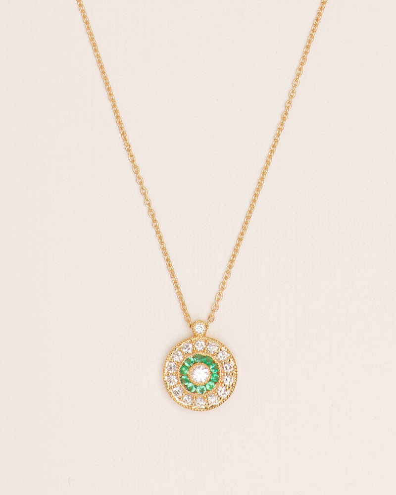 Emerald & Diamond Rosas 18K Gold Necklace