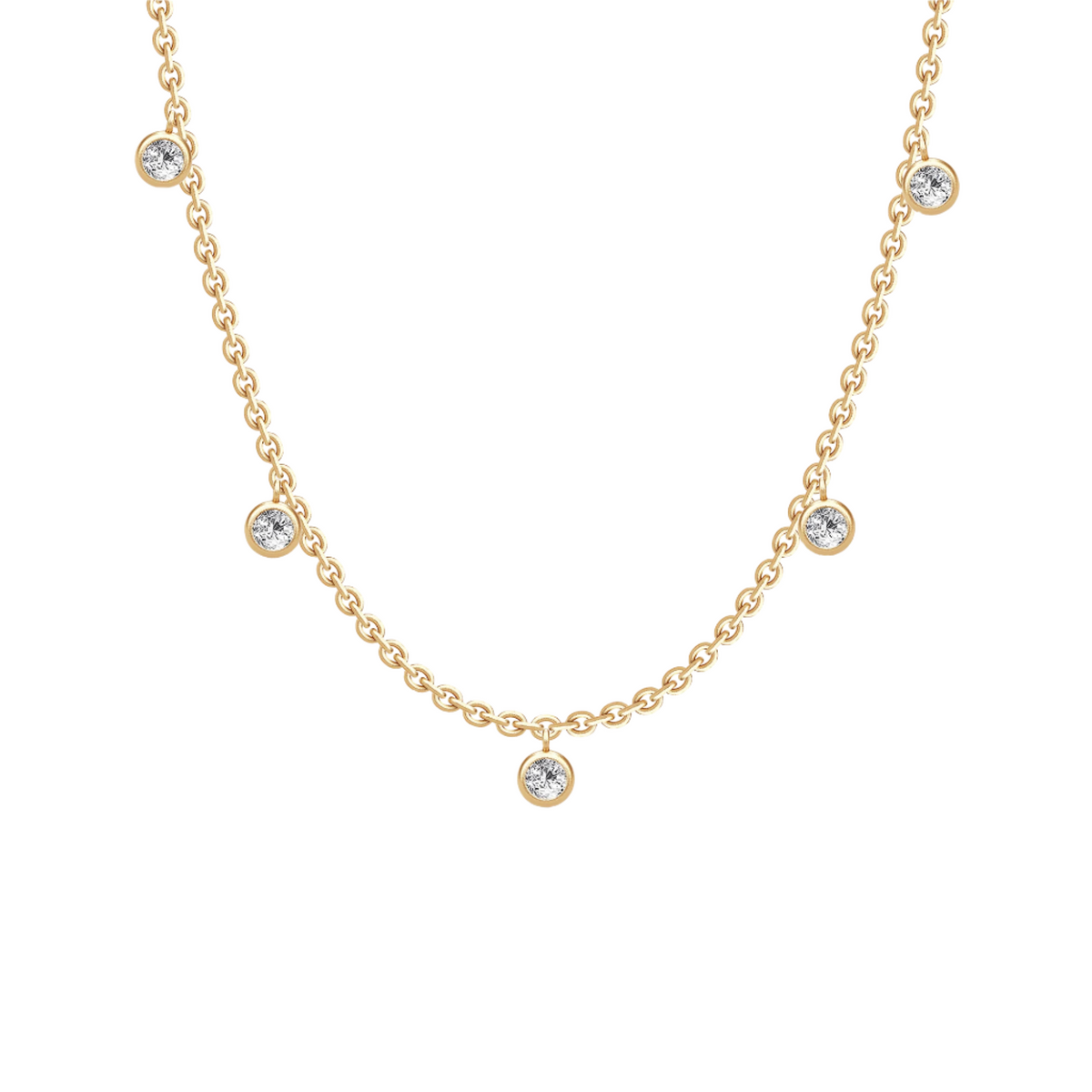 Grace Gold Plated Necklace w. Zirconia