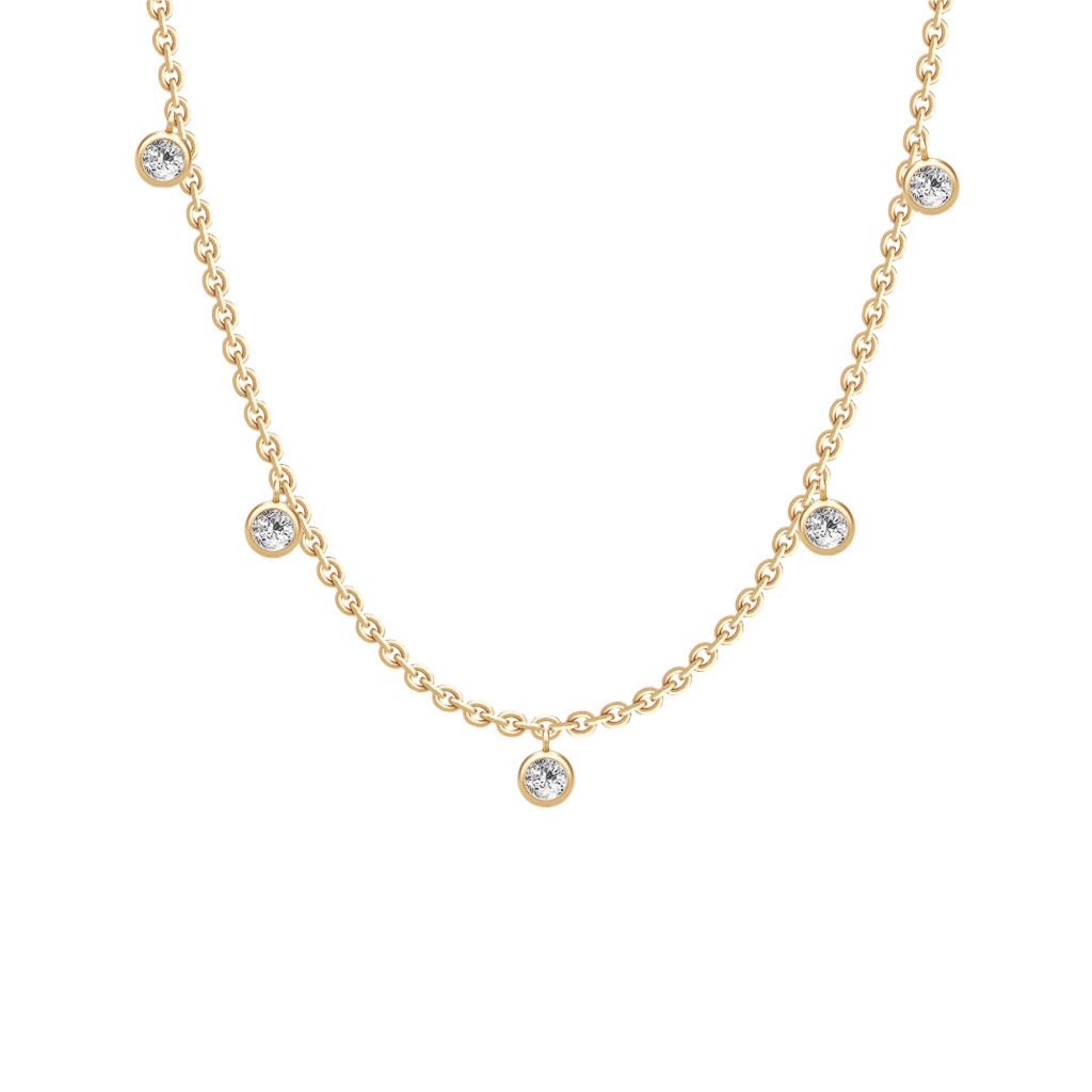 Grace Gold Plated Necklace w. Zirconia