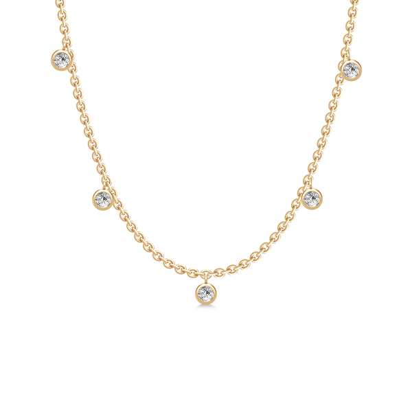 Grace Gold Plated Necklace w. Zirconia