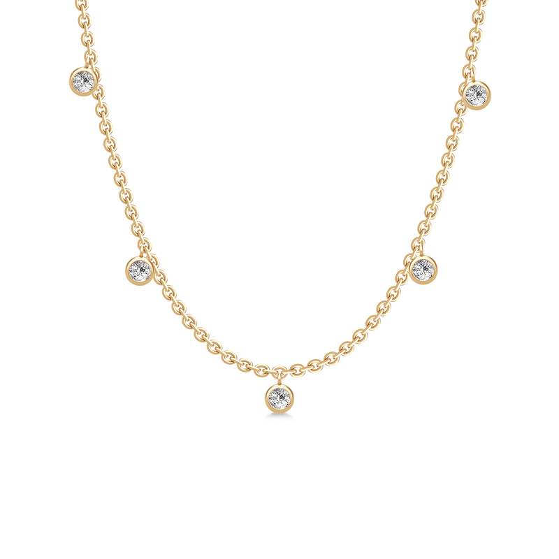 Grace Gold Plated Necklace w. Zirconia