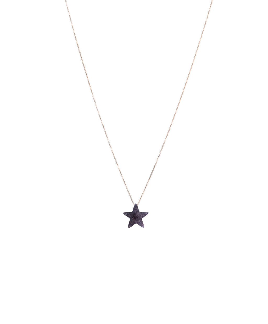 Glass Star 18K Guld, Hvidguld eller Rosaguld Halskæde m. Krystal