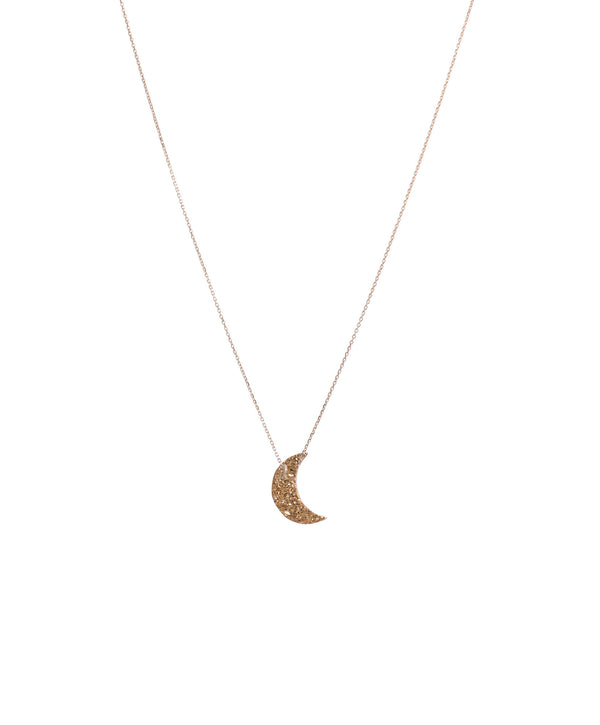 Moon Druzy 18K Gold, Whitegold or Rosegold Necklace