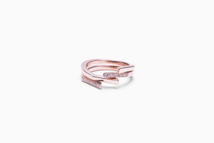 Frost 18K Rosegold Ring w. Lab-Grown Diamonds