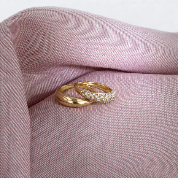 Reflection Goldring aus 18K I Labor-Diamanten