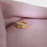 Reflection 18K Gold Ring w. Lab-Grown Diamonds