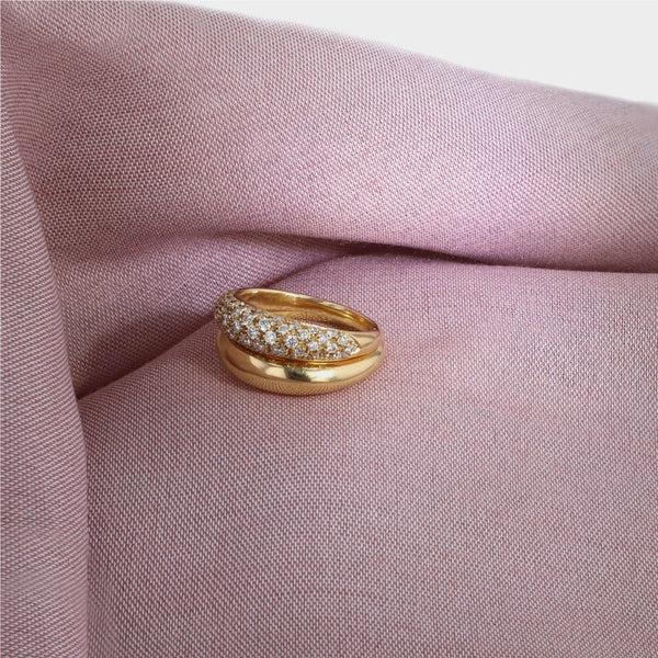 Reflection Goldring aus 18K I Labor-Diamanten