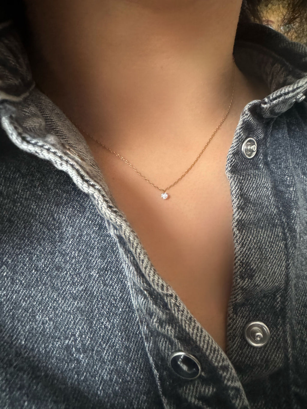 Nova 14K Gold, White Gold or Rose Gold Necklace w. 0.15ct Diamond