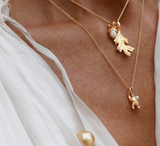 Medium Elephant Charm 18K Guld vedhæng m. Diamant