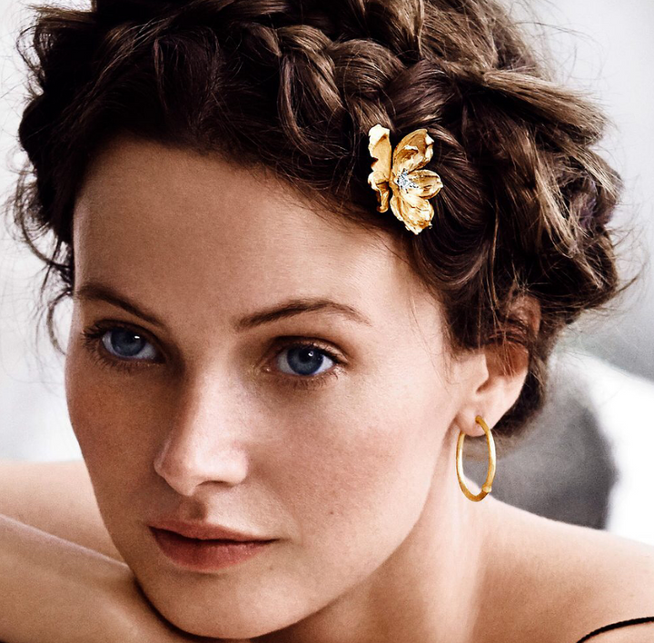 Medium Nature Hoops aus 18K Gold