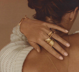 Big Leaves Goldring aus 18K