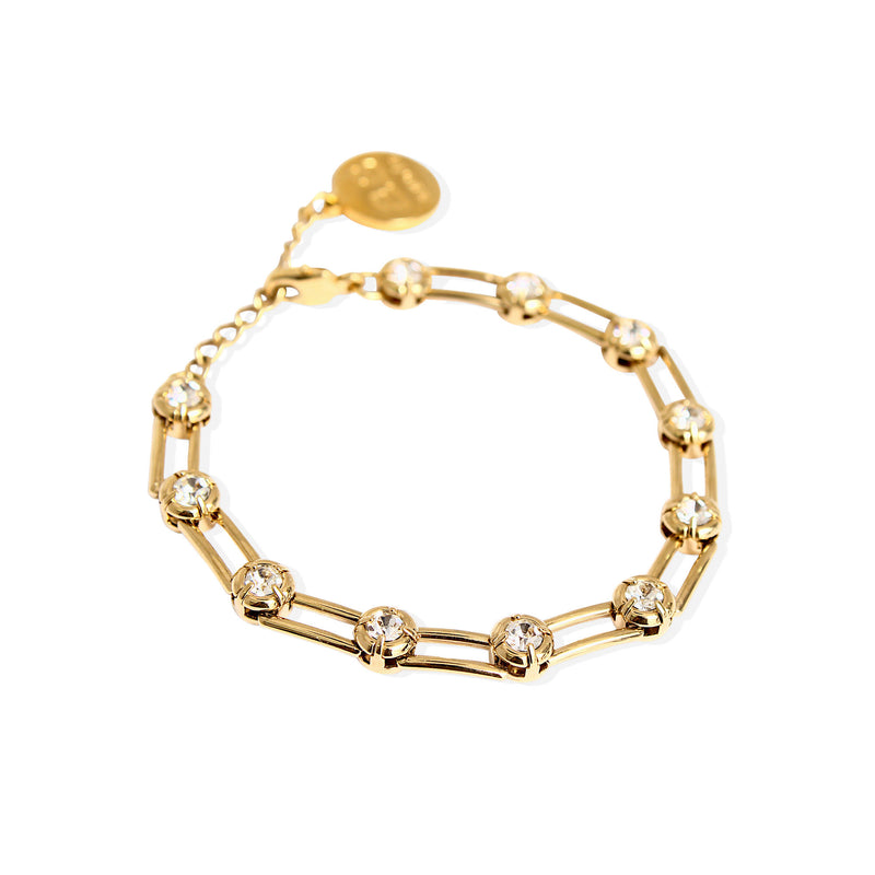 Olympia Gold Plated Bracelet w. Zirconia