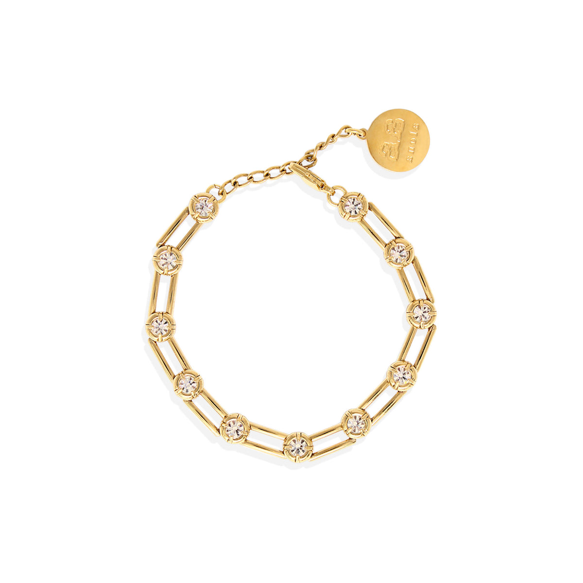 Olympia Gold plattiert Armband W. Zirkonia