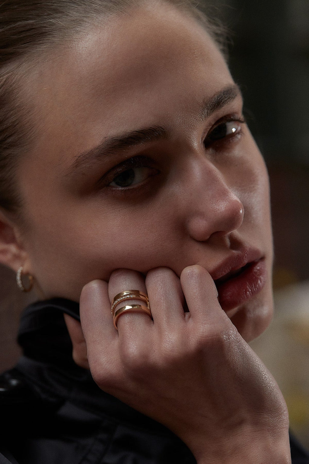 OUVERTURE | Diamond Line Trio 0.20 14K Whitegold Ring w. Diamonds