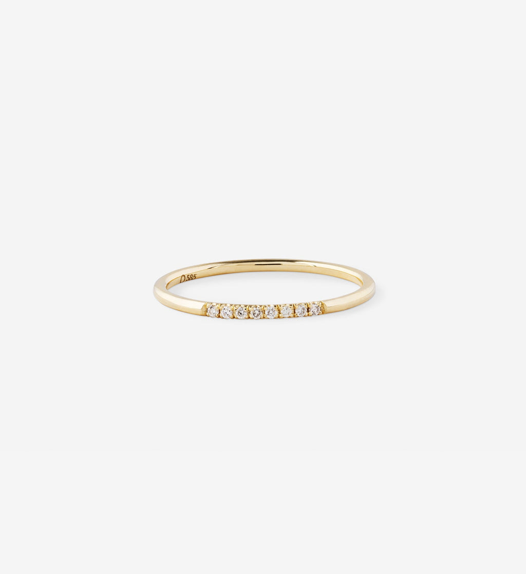 OUVERTURE | Diamond Line 0.04 14K Gold Ring w. Diamonds