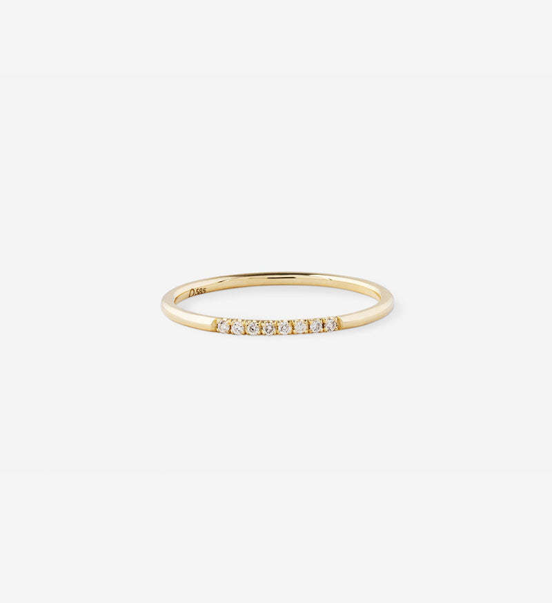 OUVERTURE | Diamond Line 0.04 14K Guld Ring m. Diamanter