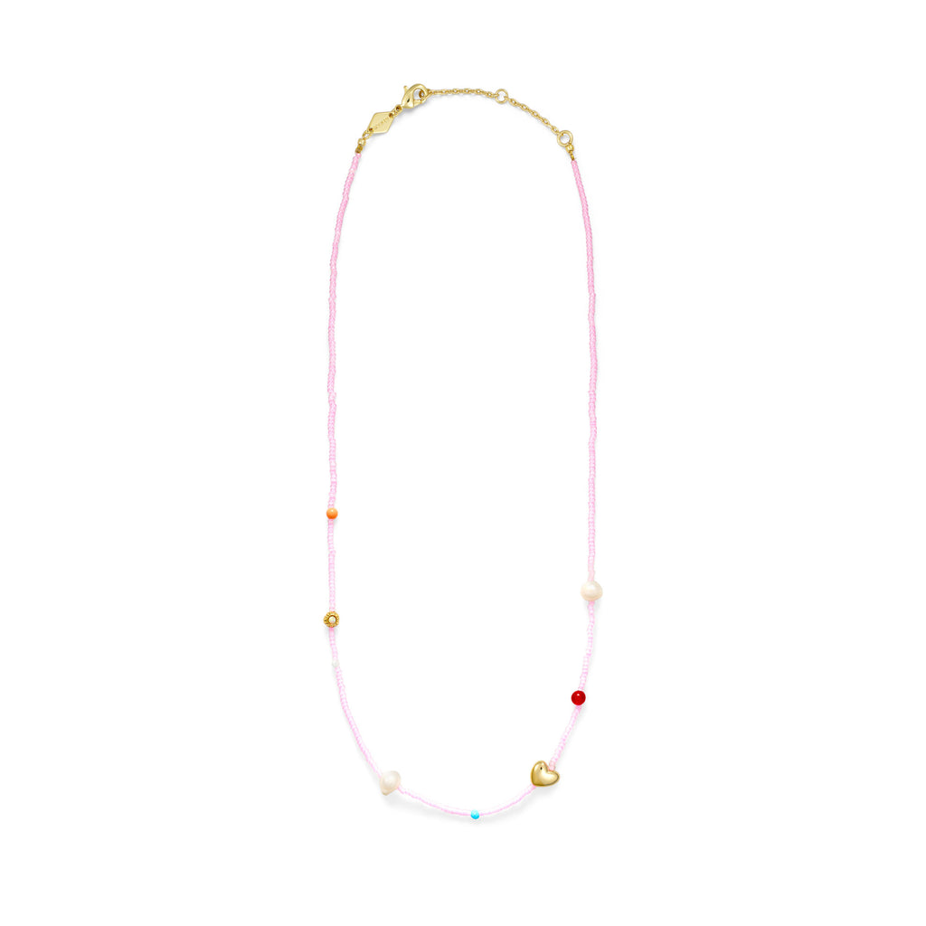 Oh So Fine Gold Plated Necklace w. Beads