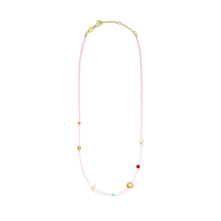 Oh So Fine Gold Plated Necklace w. Beads