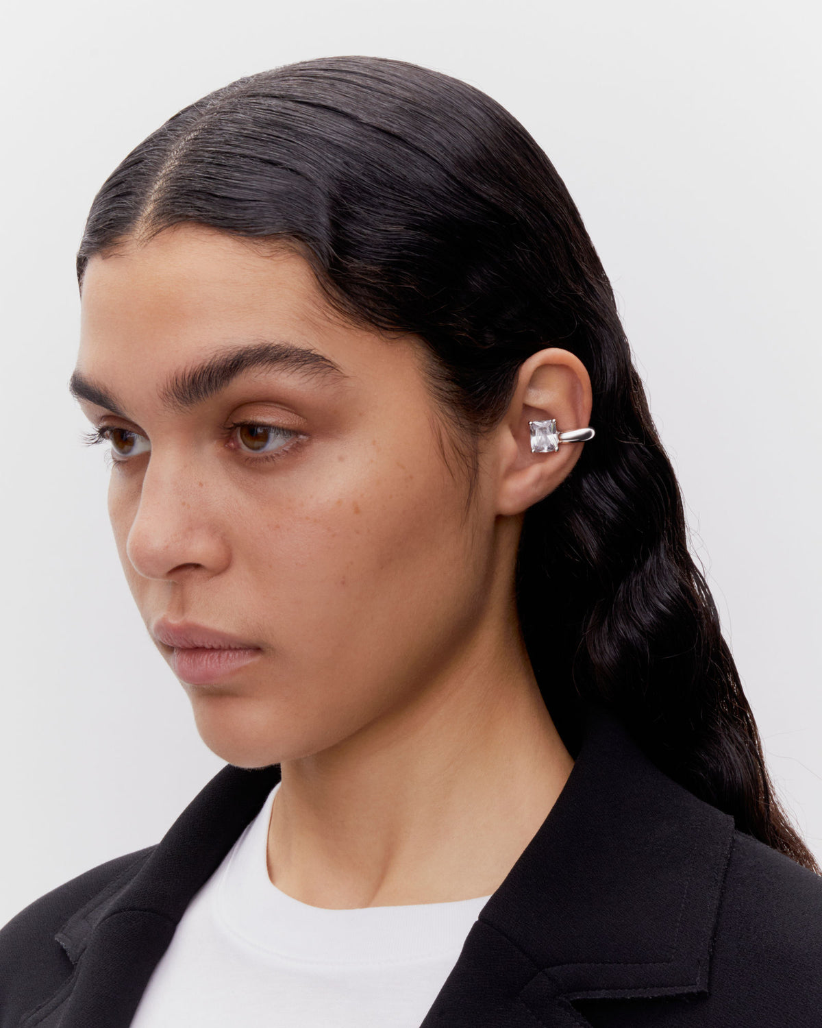 Omotesando Cider Sølv Ear Cuff m. Zirkon