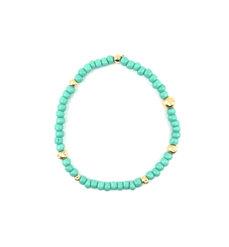 Ona Turquoise 14K Gulddoublé Armbånd m. Ædelsten