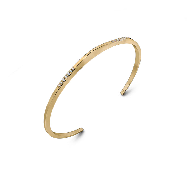 On The Edge 18K Gold Bracelet N°2 w. Diamonds