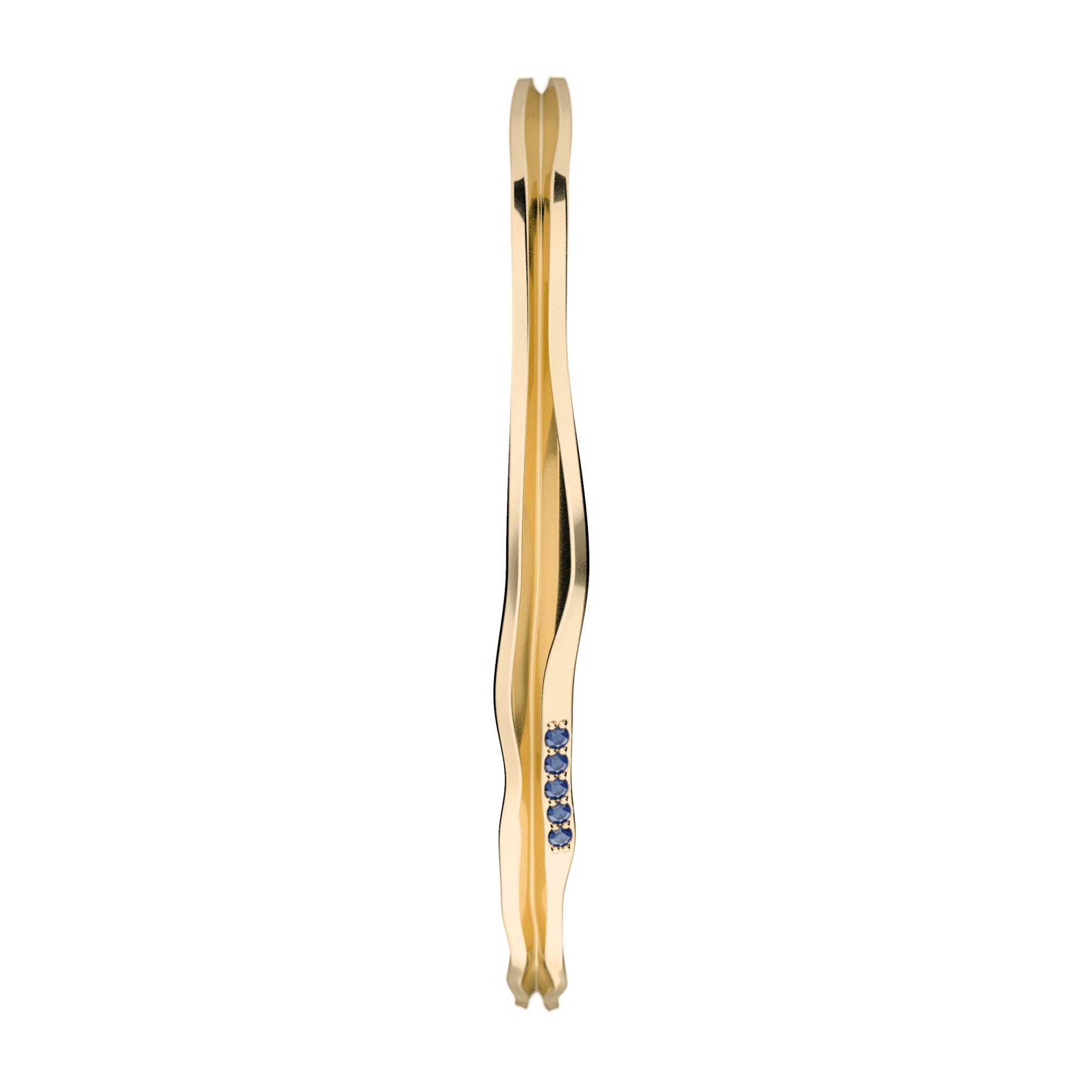 On The Edge 18K Gold Bracelet N°6 w. Sapphires