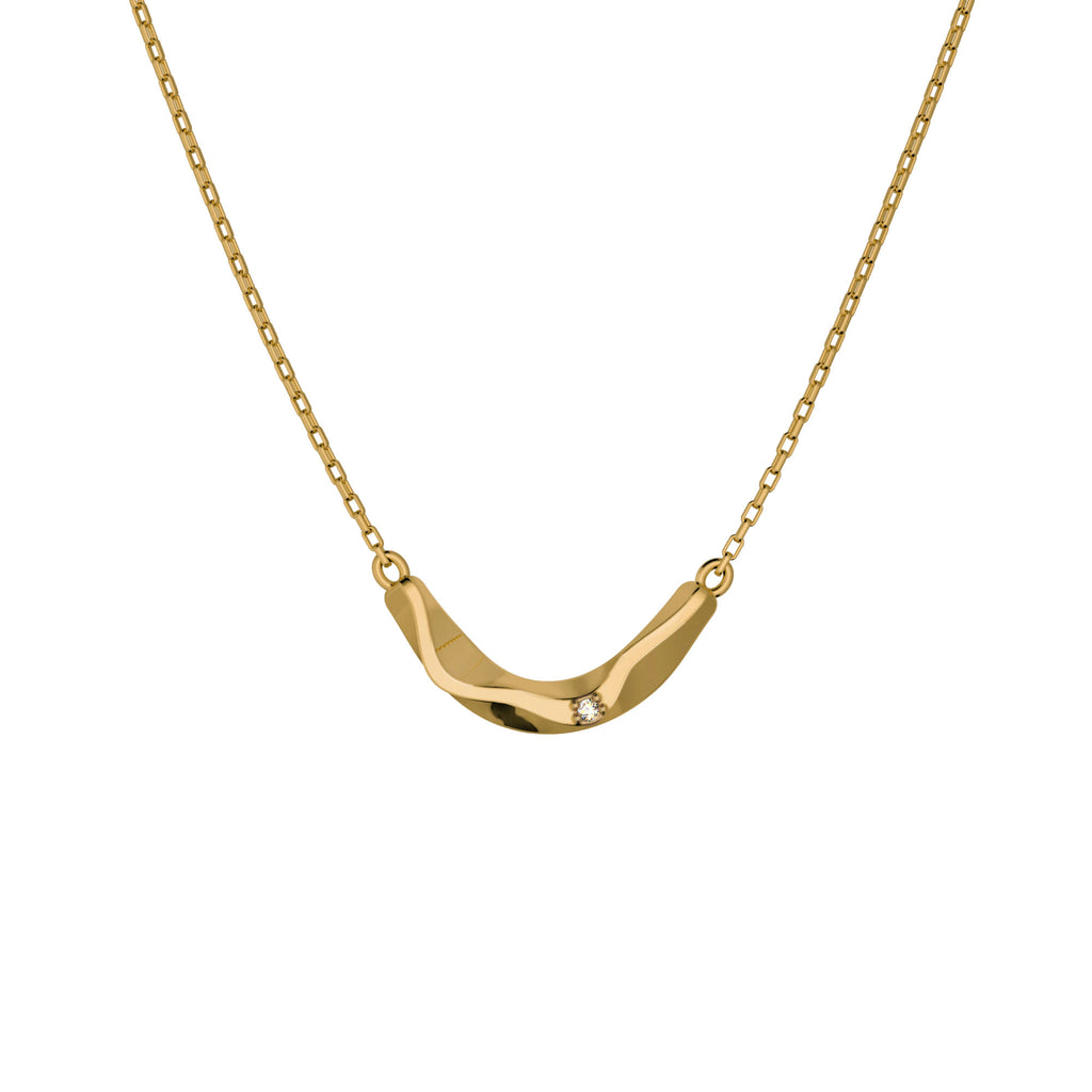 On The Edge 18K Gold Necklace N°1 w. Diamond