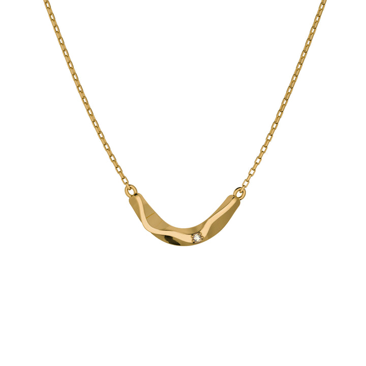 On The Edge 18K Gold Necklace N°1 w. Diamond