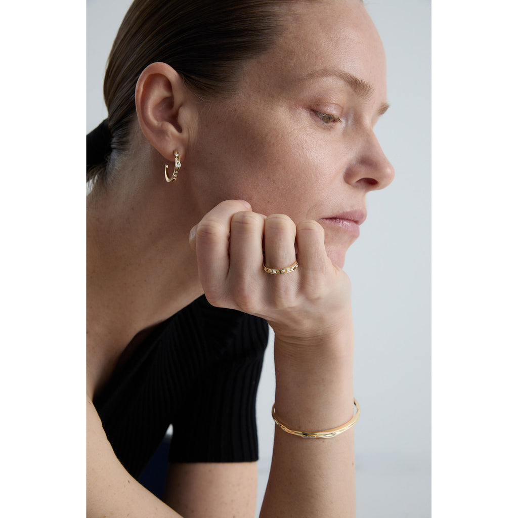 On The Edge 18K Guld Ring N°10 m. Diamant