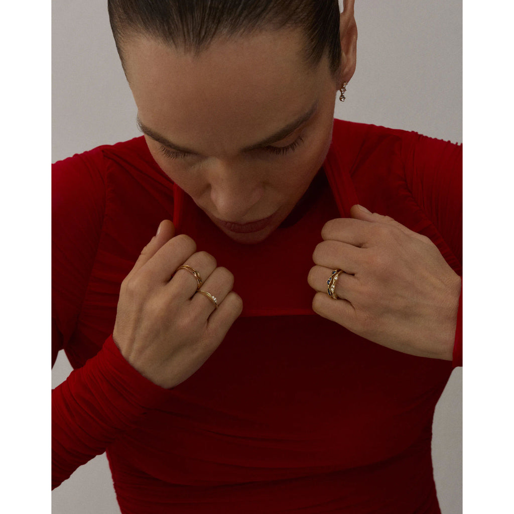 On The Edge 18K Gold Ring N°11 w. Diamonds