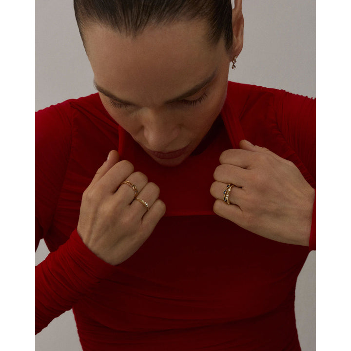 On The Edge 18K Gold Ring N°11 w. Diamonds