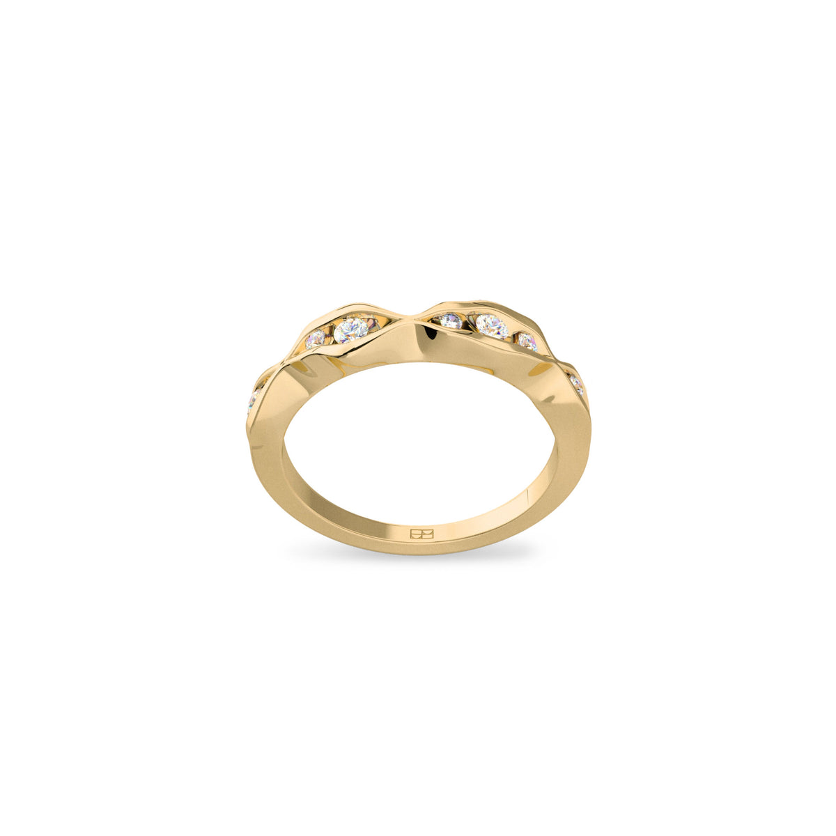 On The Edge 18K Gold Ring N°11 w. Diamonds