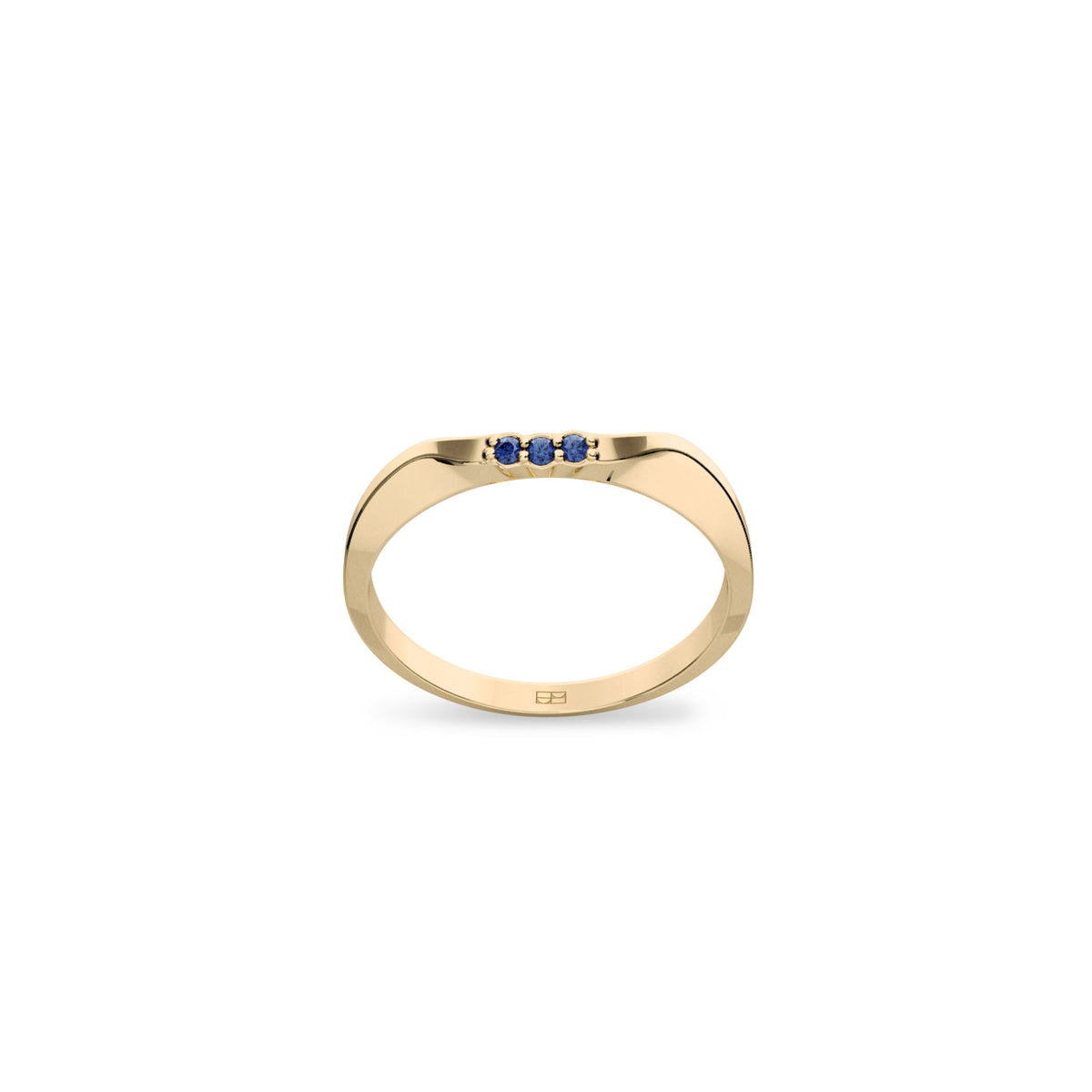 On The Edge 18K Guld Ring N°13 m. Safirer