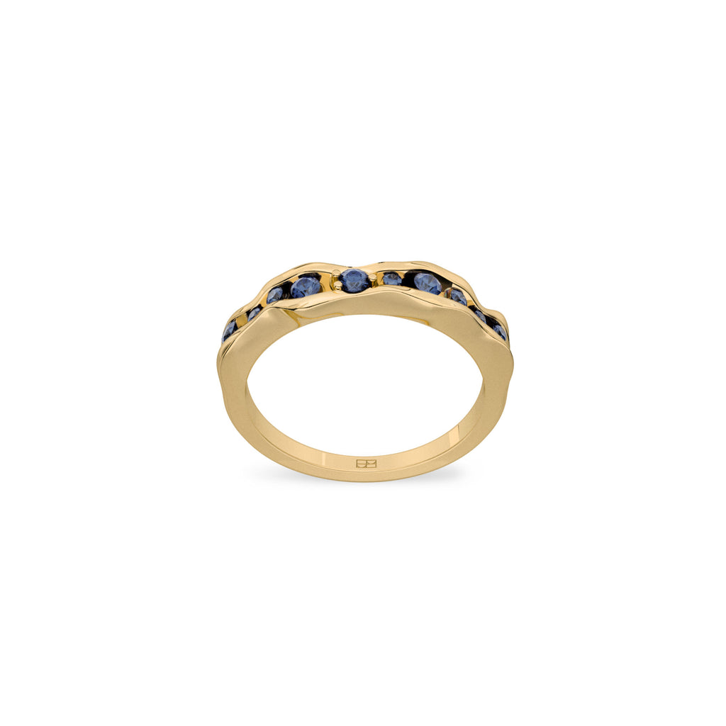 On The Edge 18K Gold Ring N°16 w. Sapphires