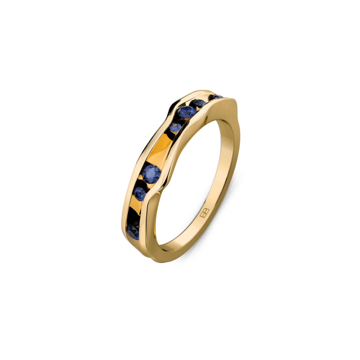 On The Edge 18K Gold Ring N°17 w. Sapphires