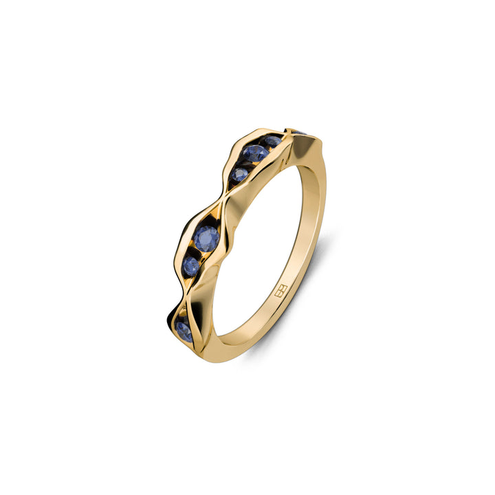 On The Edge 18K Gold Ring N°18 w. Sapphires