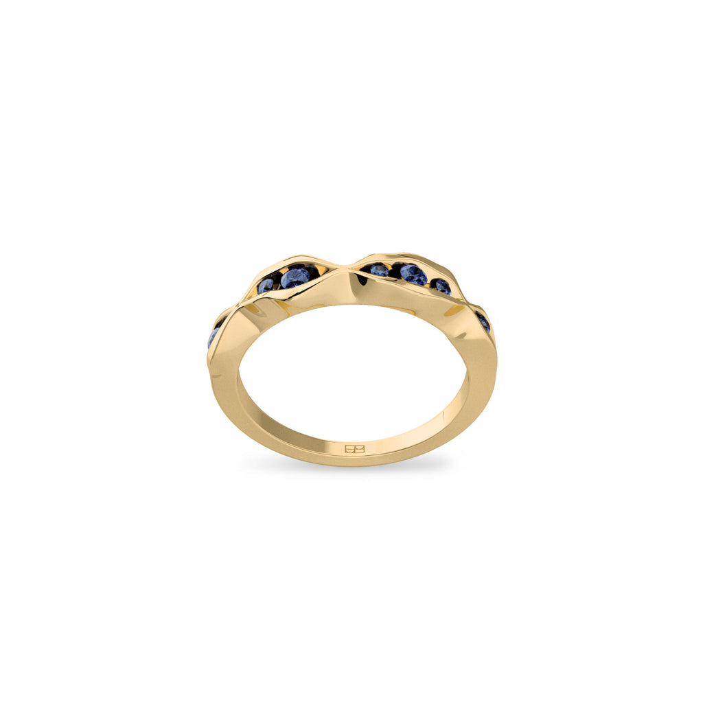 On The Edge 18K Gold Ring N°18 w. Sapphires