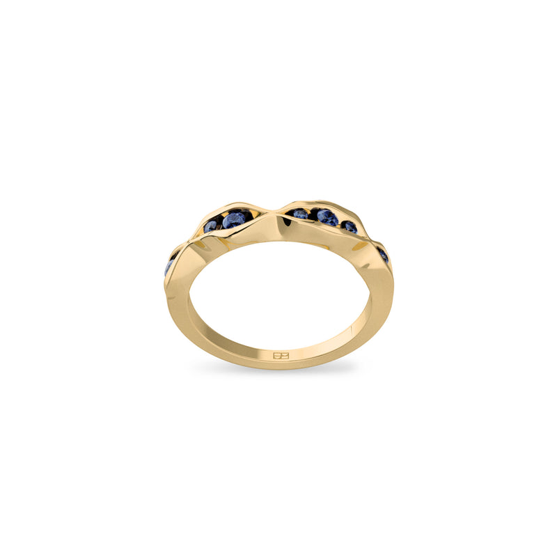 On The Edge 18K Gold Ring N°18 w. Sapphires