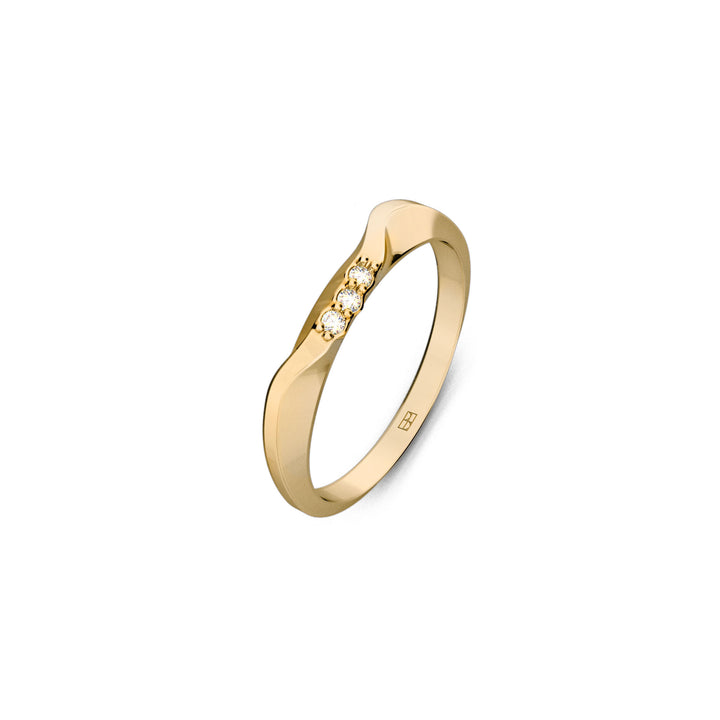 On The Edge 18K Gold Ring N°2 w. Diamonds