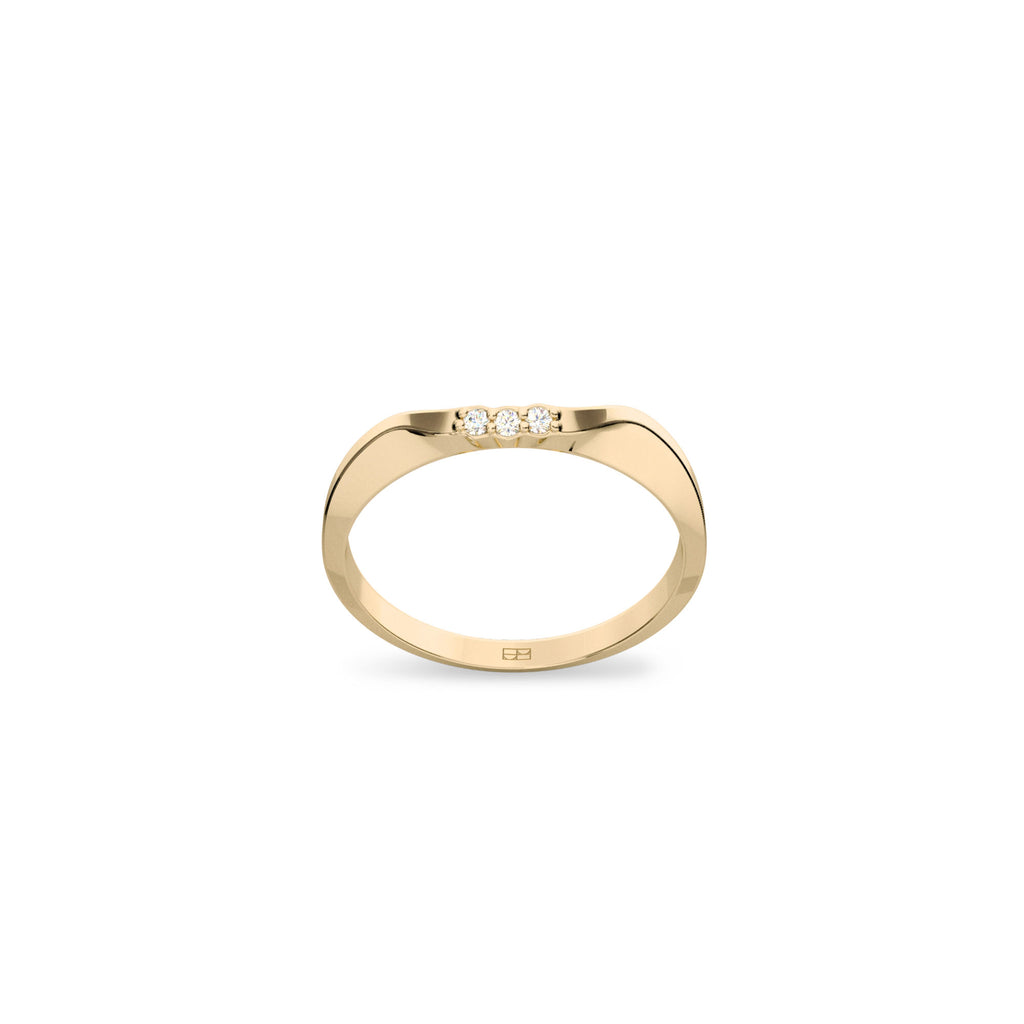 On The Edge 18K Guld Ring  N°2 m. Diamanter