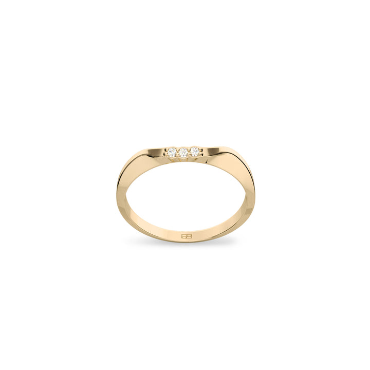 On The Edge 18K Gold Ring N°2 w. Diamonds